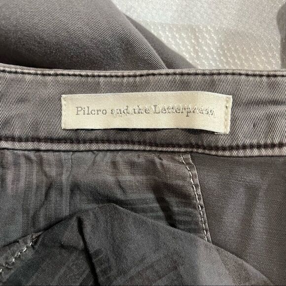 Anthropologie Pilco and the Letterpress Hyphen Wide Crop Leg Gray Pants - Picture 6 of 9